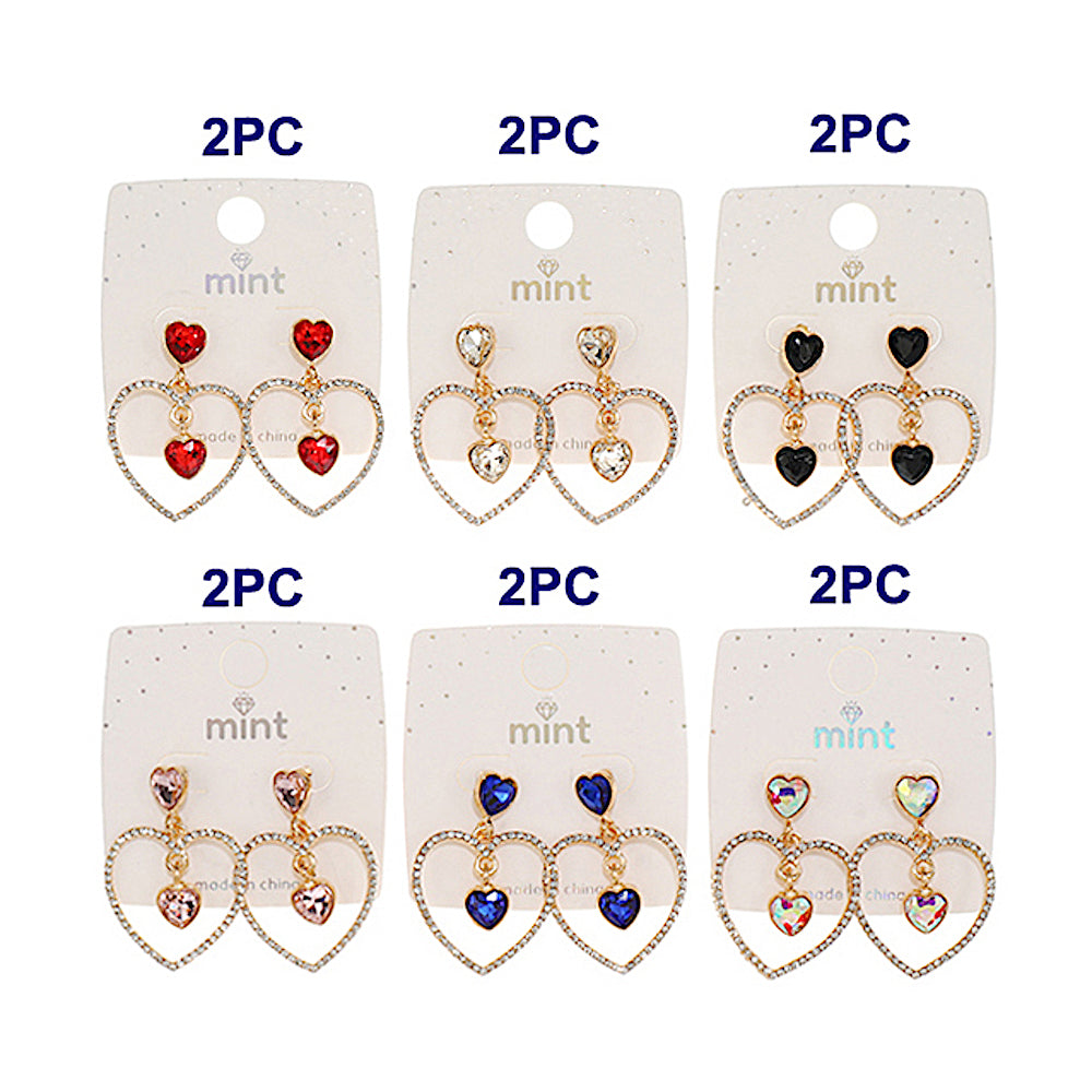 Crystal Heart Earring