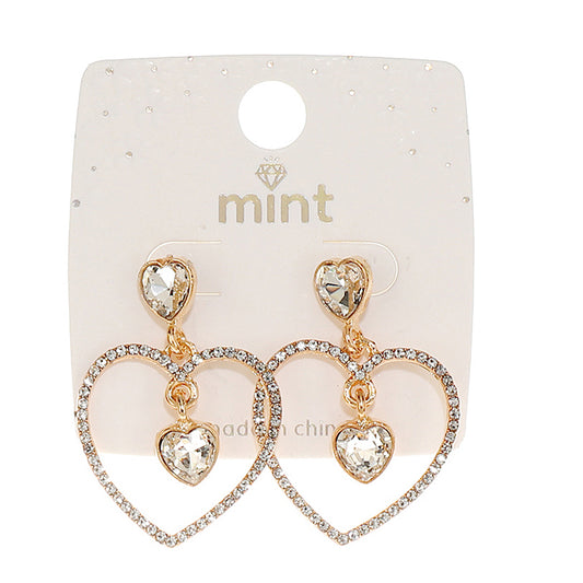Crystal Heart Earring
