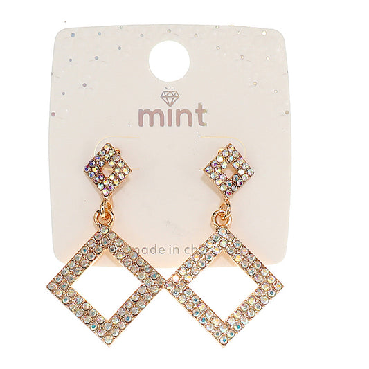 Rhinestone Square Earring