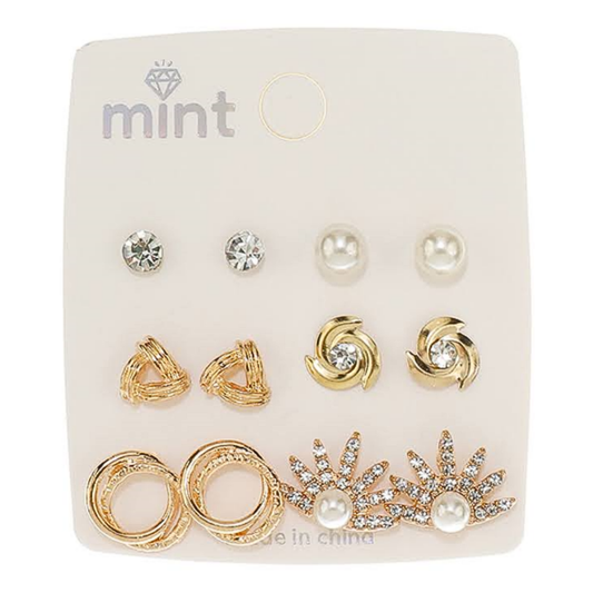 JAE46630 - 6 Pair Earring Set