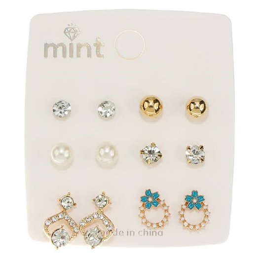JAE46637 - 6 Pair Earring Set