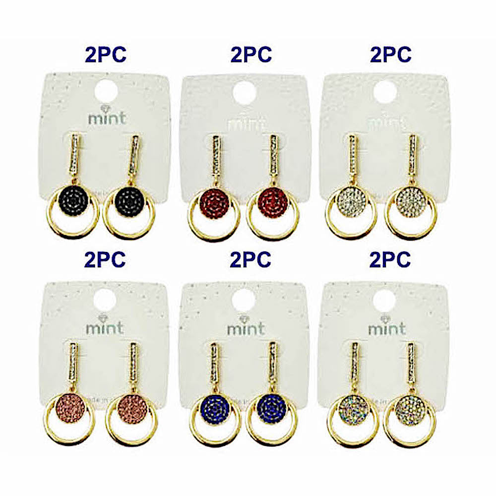 Rhinestone Circle Earring