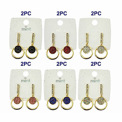 Rhinestone Circle Earring