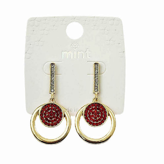 Rhinestone Circle Earring