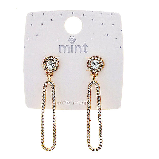 Rhinestone Drop Earring