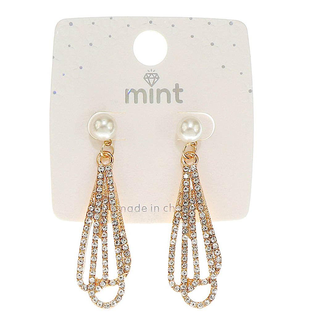 JAE46705 - Rhinestone Drop Earring