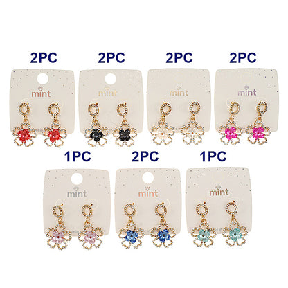 JAE46707 - Rhinestone Flower Earring