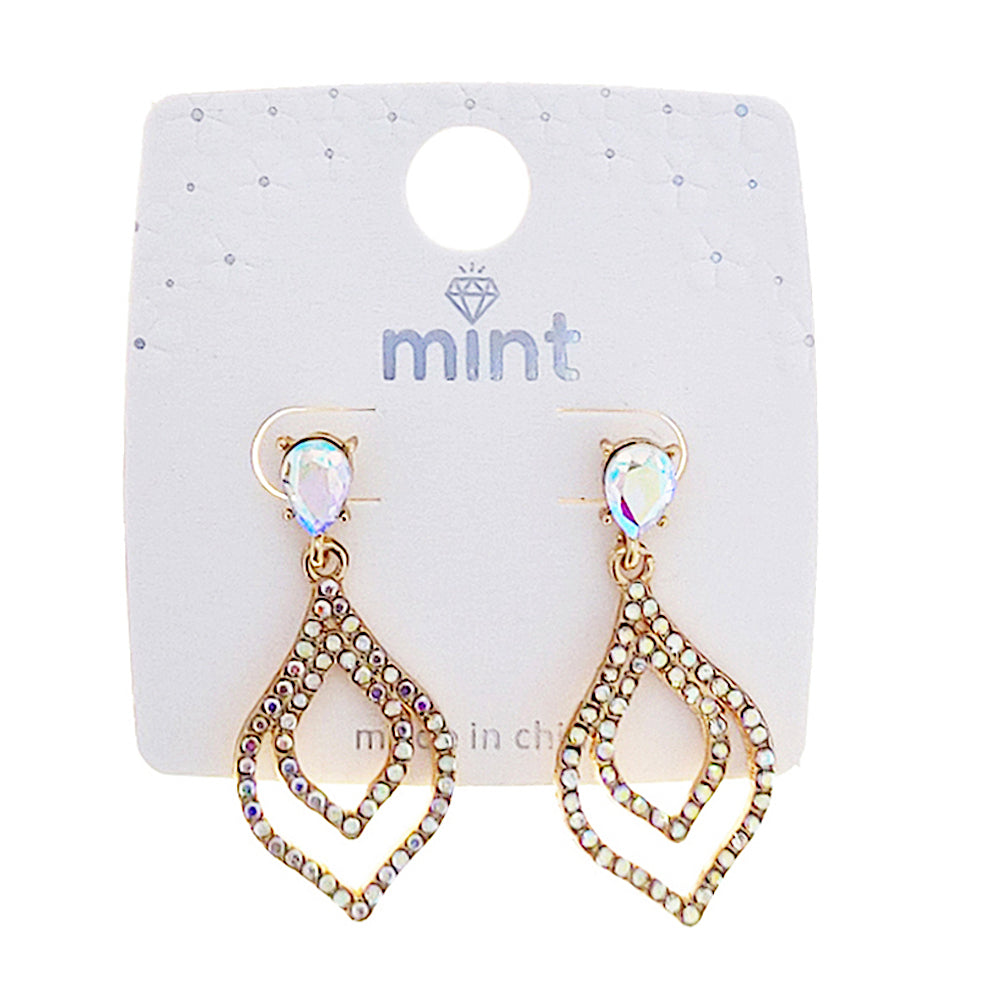 Rhinestone Teardrop Earring
