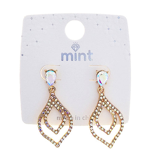 Rhinestone Teardrop Earring