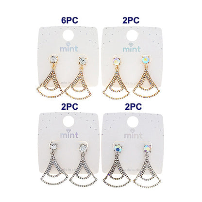 Rhinestone Curve Earring