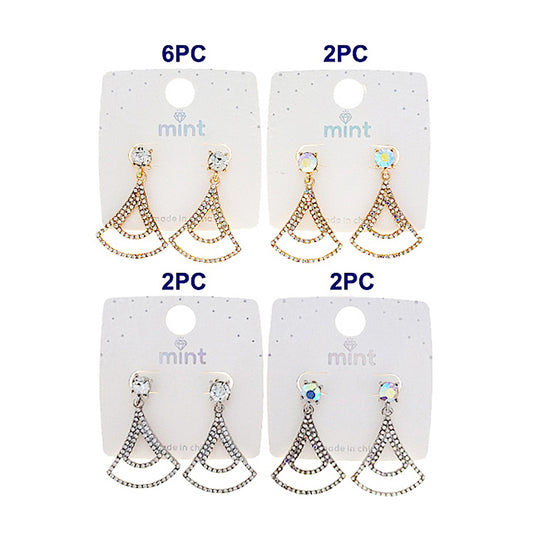 Rhinestone Curve Earring