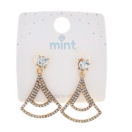 Rhinestone Curve Earring