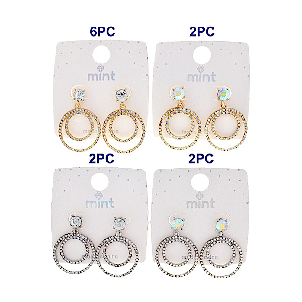 Rhinestone Circle Earring
