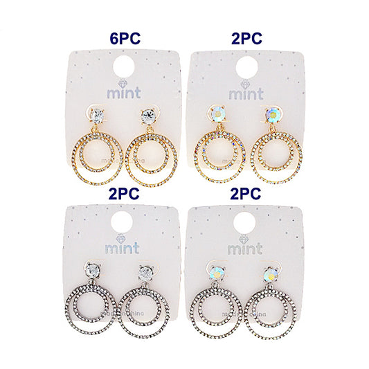 Rhinestone Circle Earring