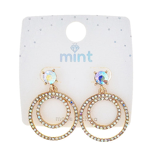 Rhinestone Circle Earring
