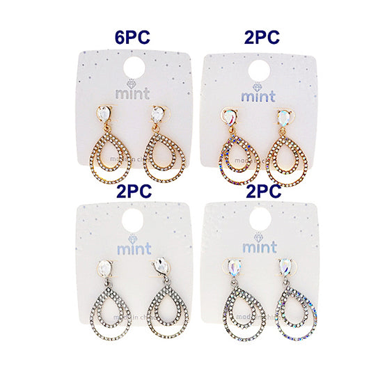 Rhinestone Teardrop Earring