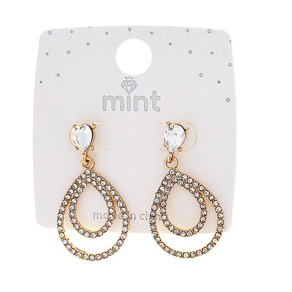 Rhinestone Teardrop Earring