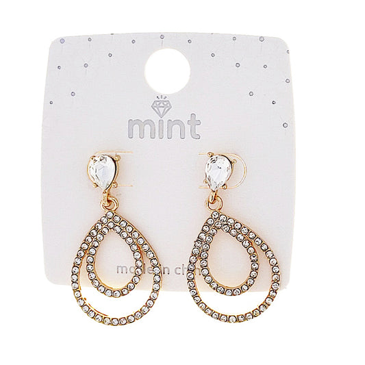 Rhinestone Teardrop Earring