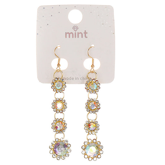 Crystal Flower Cascade Earring