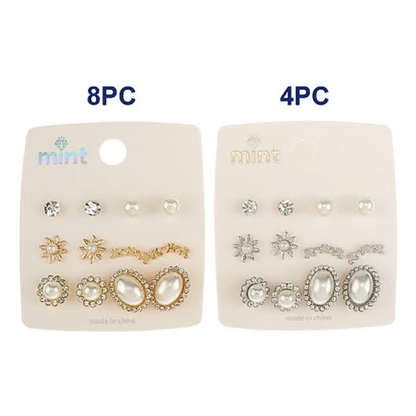 JAE46726 - 6 Pair Pearl Earring Set