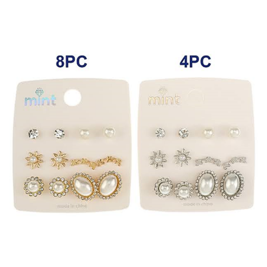 JAE46726 - 6 Pair Pearl Earring Set