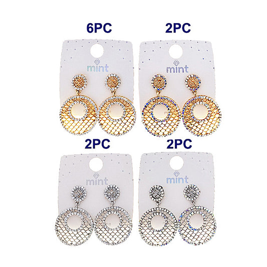 Rhinestone Fish Scale Earring