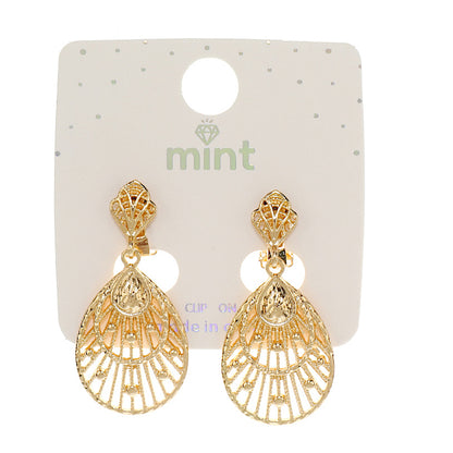 Clip On Filigree Shell Earring