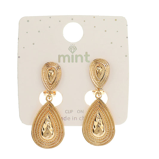JAE46751C - Clip On Metal Disc Earring