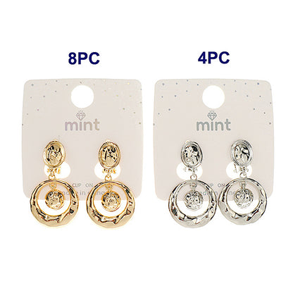 Clip On Molten Metal Earring