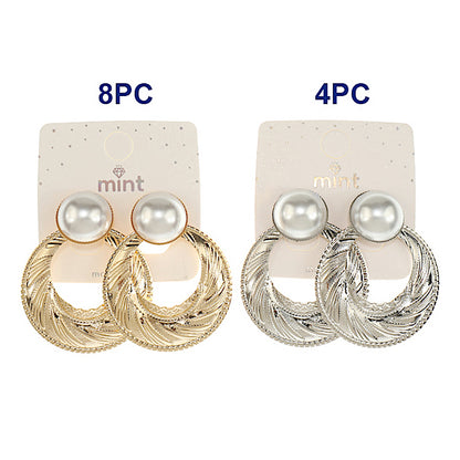 Pearl Disc Statement Earring
