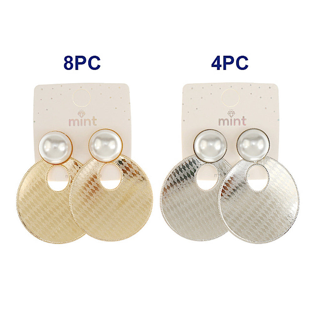 Pearl Disc Statement Earring