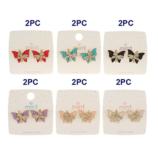 JAE46816 - Epoxy Butterfly Post Earring