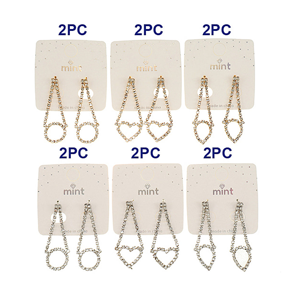 Assorted Shapes Rhinestone Earring