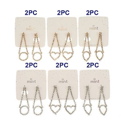 Assorted Shapes Rhinestone Earring