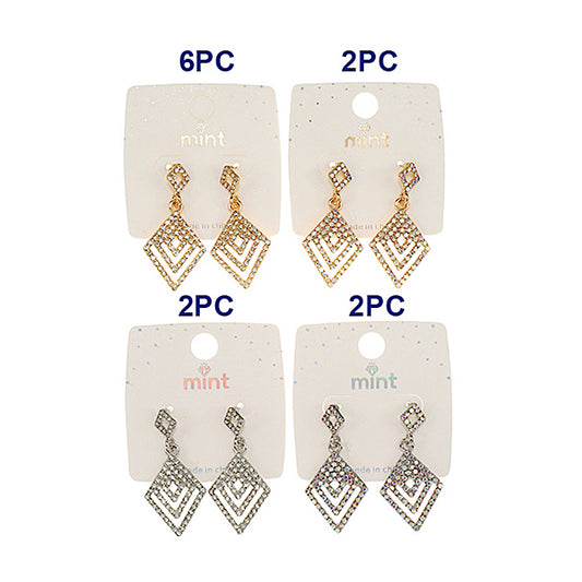 Rhinestone Geometric Earring