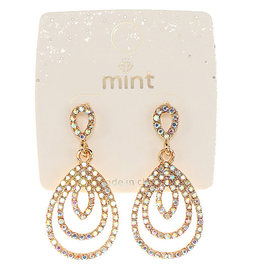 JAE46923 - Rhinestone Drop Earring