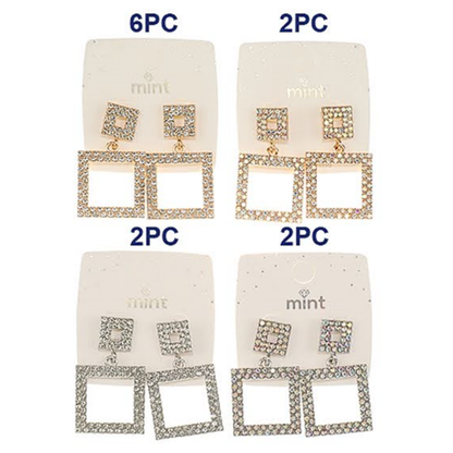 Rhinestone Square Earring