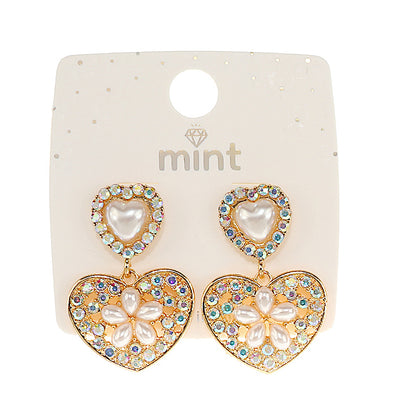 JAE46942 - Pearl Heart Earring