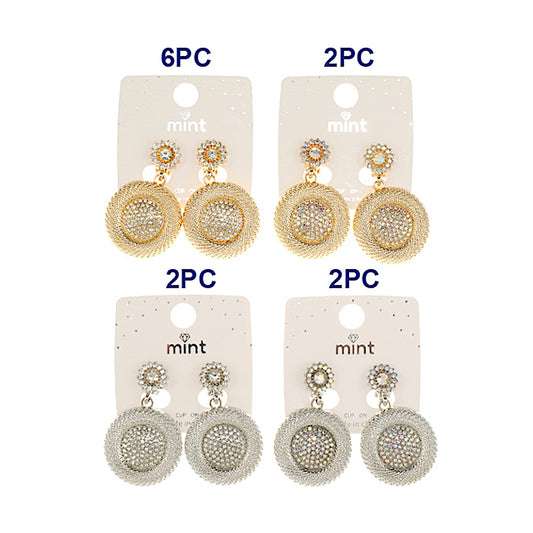 JAE46950C - Clip On Metal Disc Earring