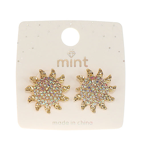 JAE46989 - Pavé Sun Post Earring