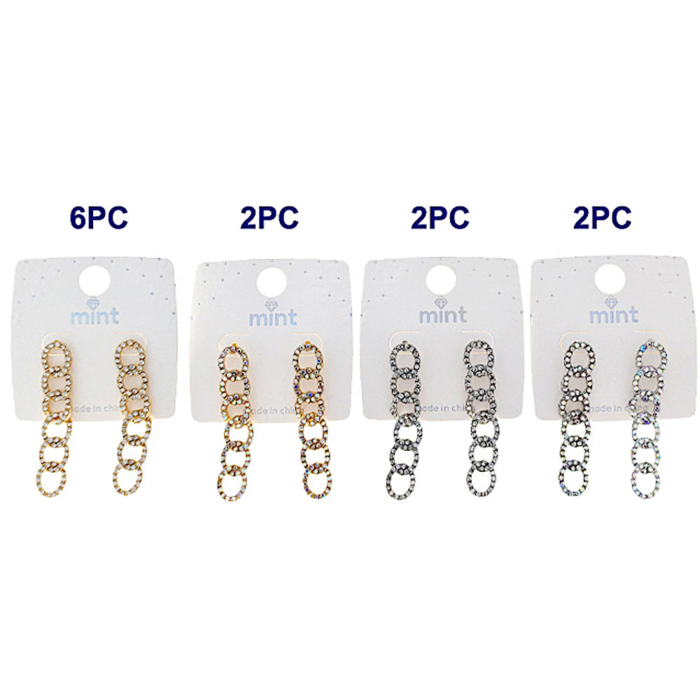 Rhinestone Link Earring