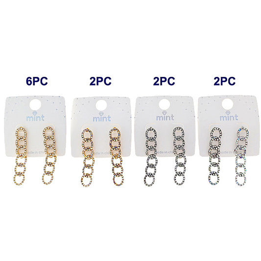 Rhinestone Link Earring