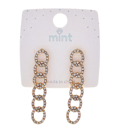 Rhinestone Link Earring