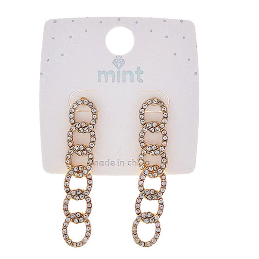 Rhinestone Link Earring