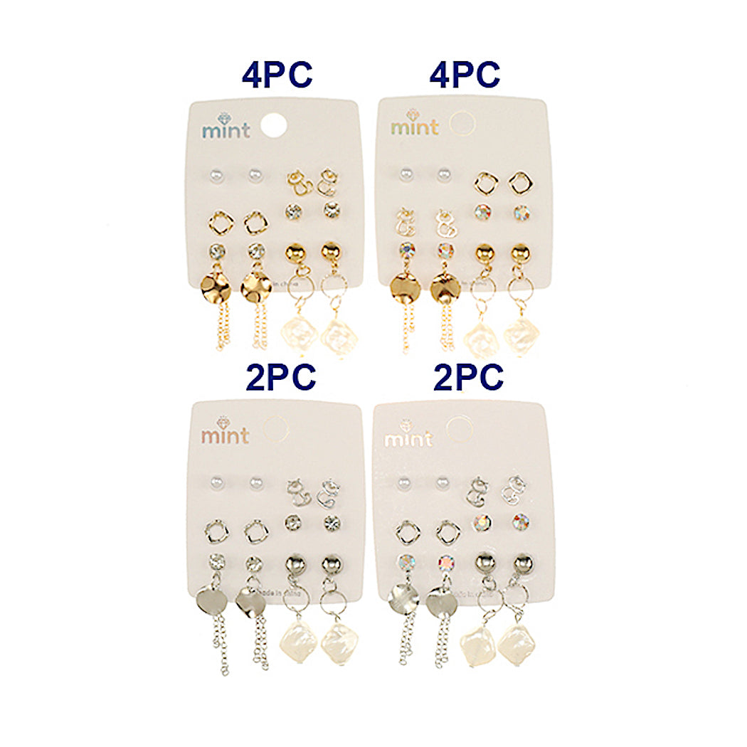 JAE47104 - 6 Pair Earring Set