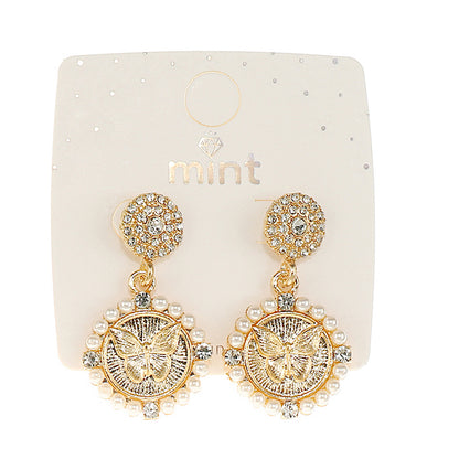 Vintage Butterfly Pearl Earring