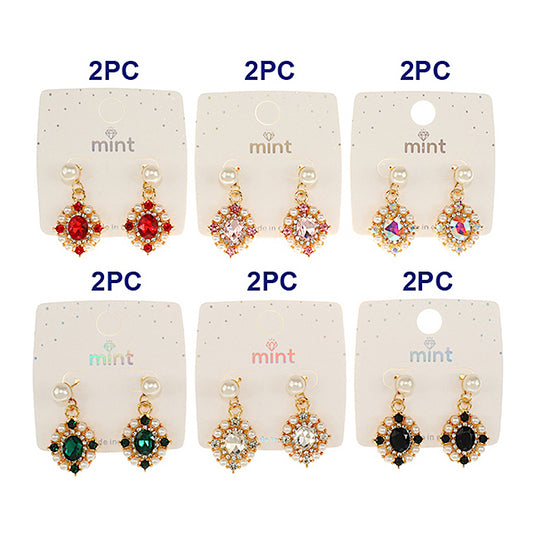 JAE47121 - Vintage Pearl Crystal Earring