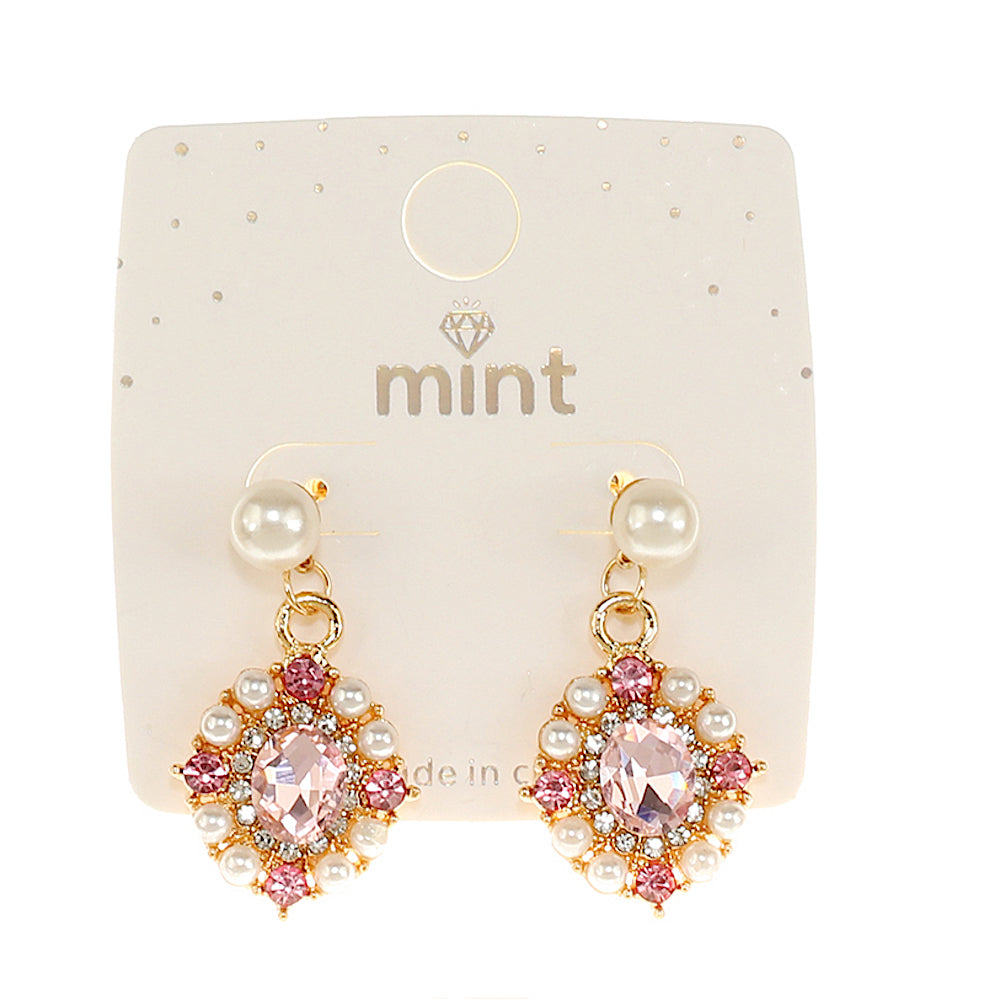 Vintage Pearl Crystal Earring