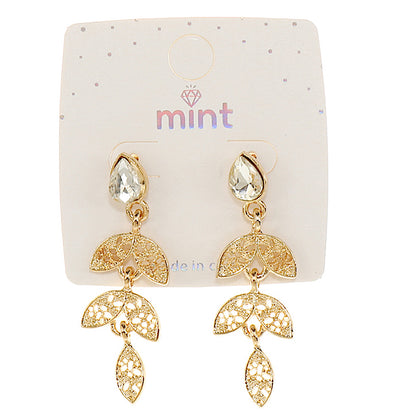 JAE47152-4C - Filigree Leaf Earring