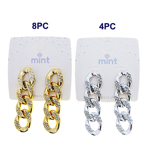 JAE47238 - Rhinestone Link Earring